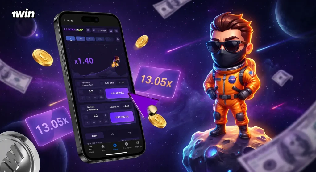 Regístrate en 1win y accede a Lucky Jet ahora